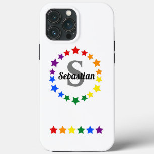 Funda Para iPhone 13 Pro Max Monograma y nombre de las estrellas del Orgullo Ga