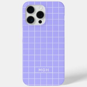 Funda Para iPhone 15 Pro Max Monograma y patrón geométrico de color personaliza