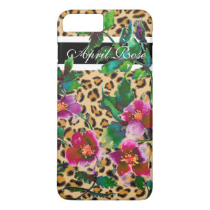 Funda Para iPhone 8 Plus/7 Plus Monogramación de detalles de leopardo rosa de époc