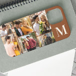title_seo2 Monogramado 6 Collage de fotos Horizontal Brown<br><div class="desc">Estuche monogramado para iPhone con collage de fotos horizontales, que puedes personalizar con 6 de tus fotos favoritas y tu inicial. La plantilla está preparada para que añadas tus fotos, que se muestran en formato horizontal, cuadrado/instagrama y retrato. El diseño tiene un fondo marrón de siena con tipografía crema para...</div>