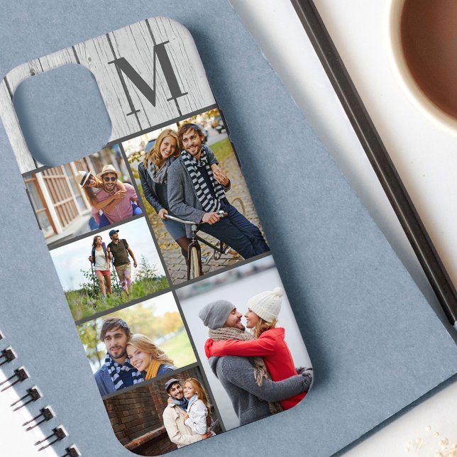 Funda De Case-Mate Para iPhone Monogramado 6 Collage de fotos Madera encalada (Subido por el creador)