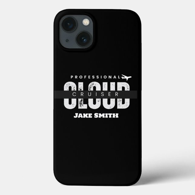Funda De Case-Mate Para iPhone Monogramado, Cloud Cruiser, Volante, Aviación, (Reverso)