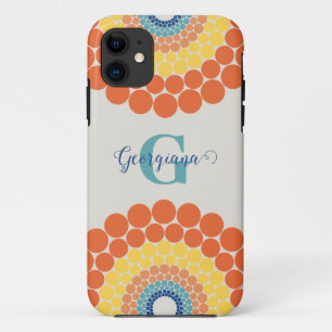 Funda Para iPhone 11 Monogramado de Dot de Verano del Egeo Radiante Man