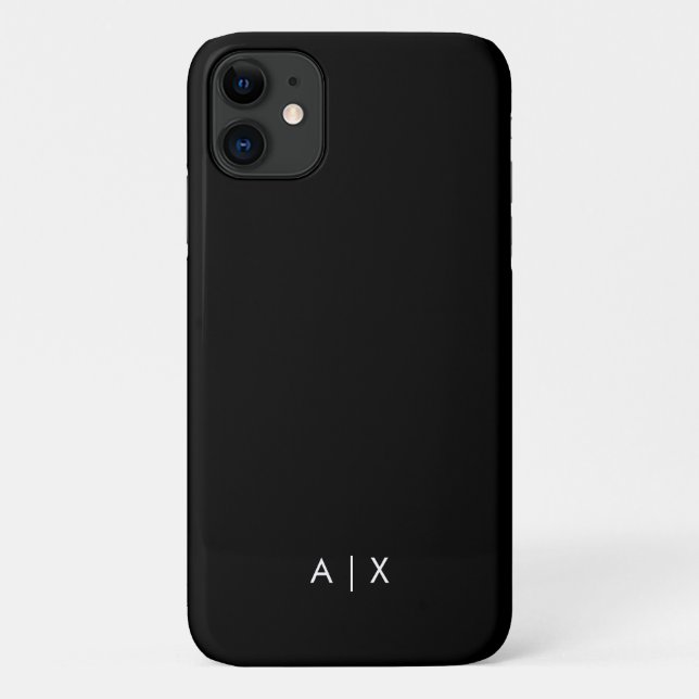 Funda De Case-Mate Para iPhone Monogramado de nombre simple de pareja (Reverso)