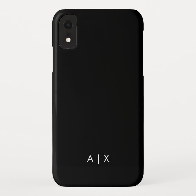 Funda De Case-Mate Para iPhone Monogramado de nombre simple de pareja (Reverso)