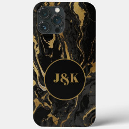 Funda Para iPhone 13 Pro Max Monogramado inicial de mármol moderno