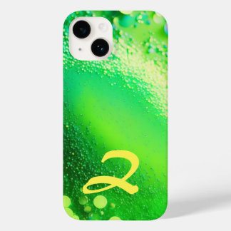 Funda Para iPhone 14 De Case-Mate Monogramado Lime Green Purpurina