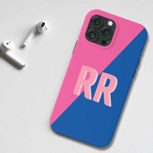 Funda De Case-Mate Para iPhone Monogramado moderno colorido (Subido por el creador)