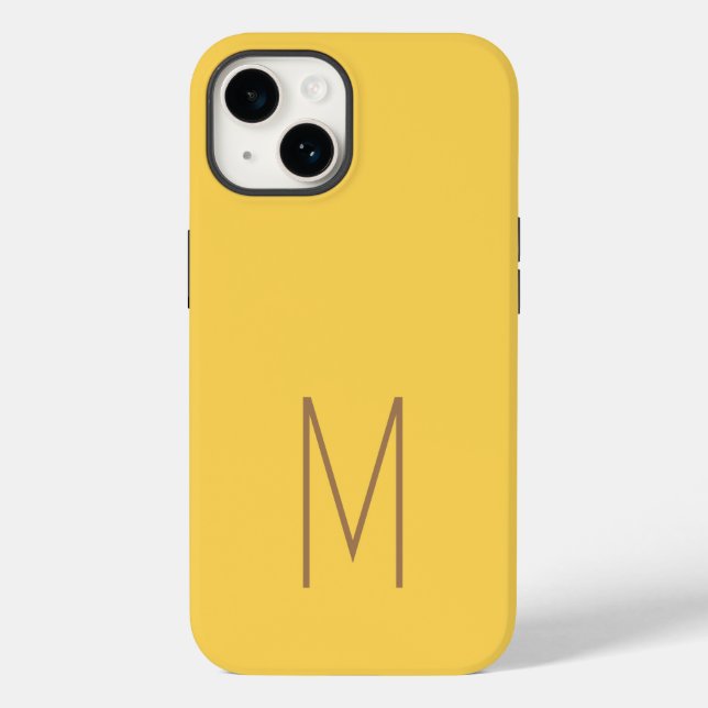 Funda De Case-Mate Para iPhone Monogramado moderno plano inicial (Reverso )