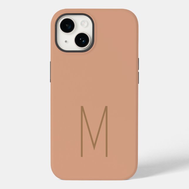 Funda De Case-Mate Para iPhone Monogramado moderno plano inicial (Reverso )
