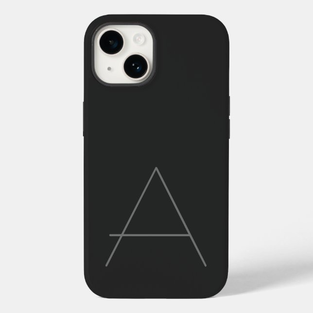 Funda De Case-Mate Para iPhone Monogramado moderno plano inicial (Reverso )