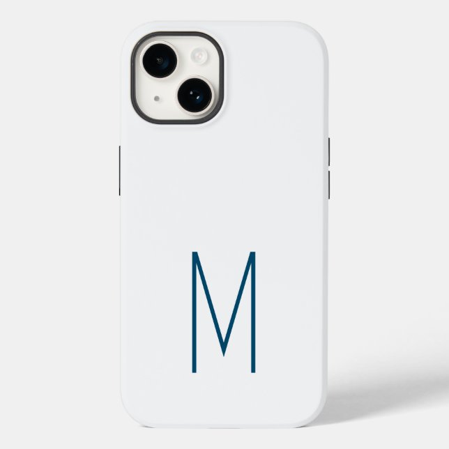 Funda De Case-Mate Para iPhone Monogramado moderno plano inicial (Reverso )