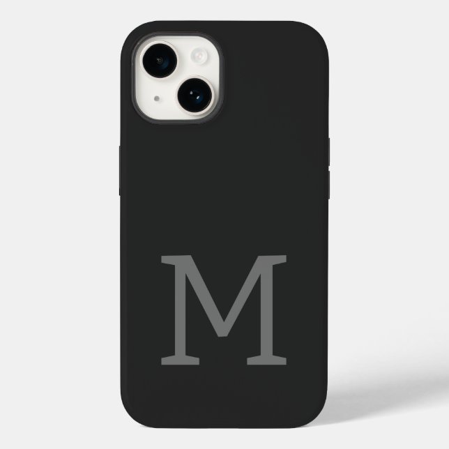Funda De Case-Mate Para iPhone Monogramado moderno plano inicial (Reverso )