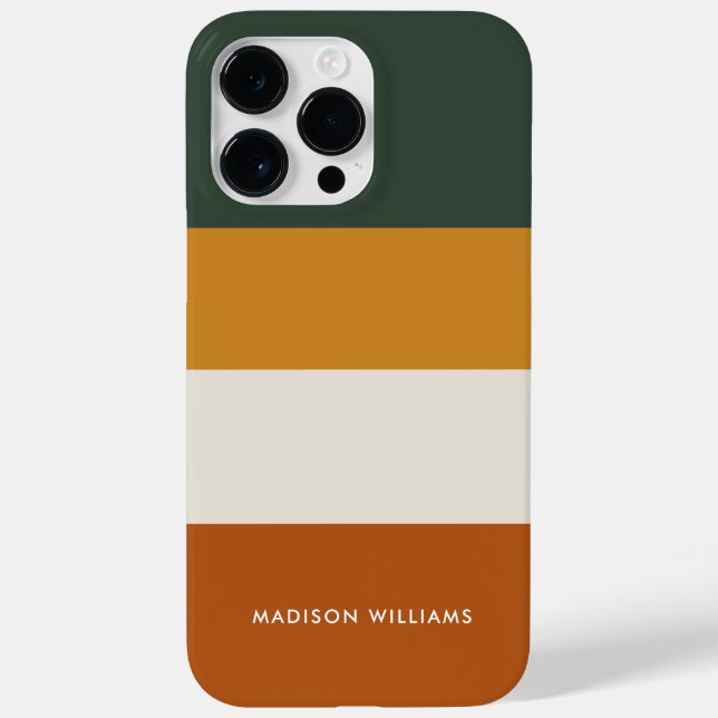 Funda De Case-Mate Para iPhone monogramado, nombre, (Reverso)