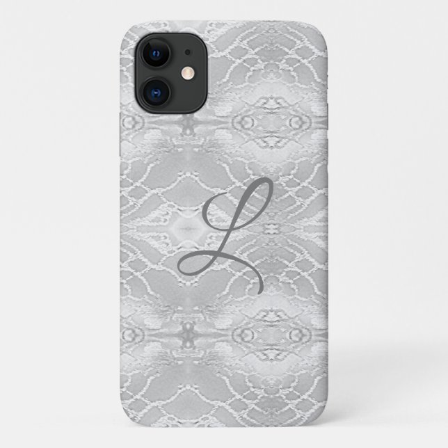 Funda De Case-Mate Para iPhone Monogramed Faux Satin (Reverso)