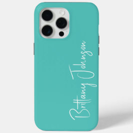 Funda Para iPhone 15 Pro Max Monogrammed Aqua