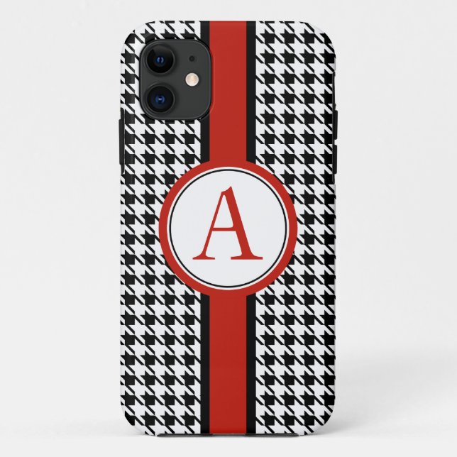Funda De Case-Mate Para iPhone Monogrammed Classic Houndstoth iPhone 5 Case Mate (Reverso)