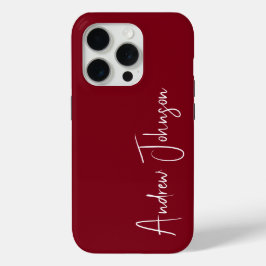 Funda Para iPhone 15 Pro Monogrammed Maroon