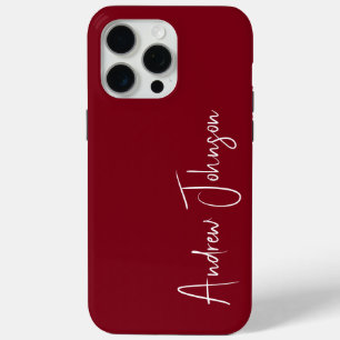 Funda Para iPhone 15 Pro Max Monogrammed Maroon