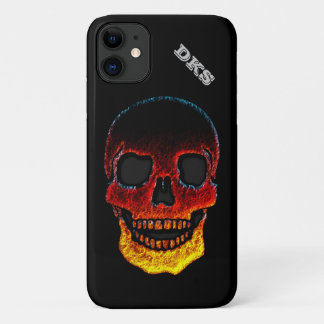 Funda Para iPhone 11 Monogrammed Molten Lava LOOK Skull iPhone 11 Funda