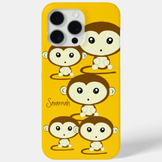 Funda Para iPhone 15 Pro Max Monos de colores cortos cambian el amarillo a cual