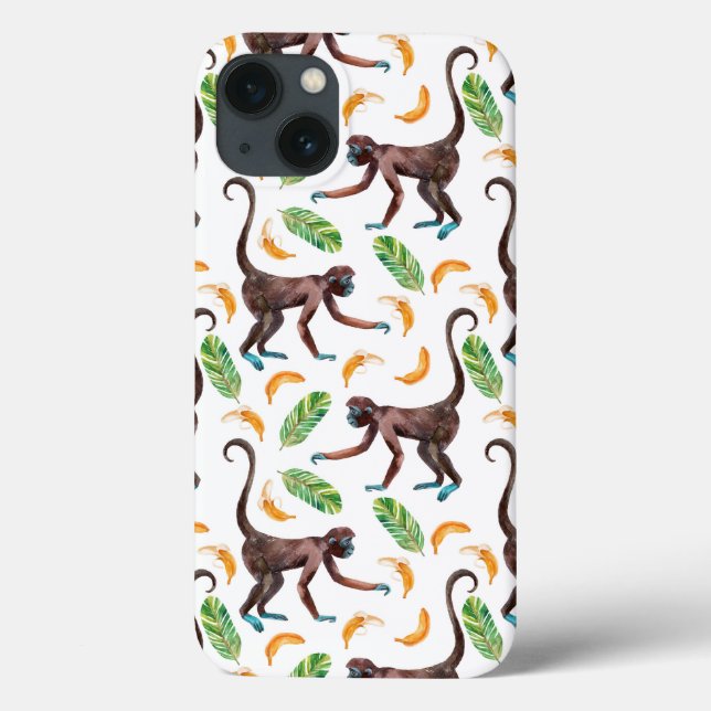 Funda De Case-Mate Para iPhone Monos dulces malabariando bananas (Reverso)