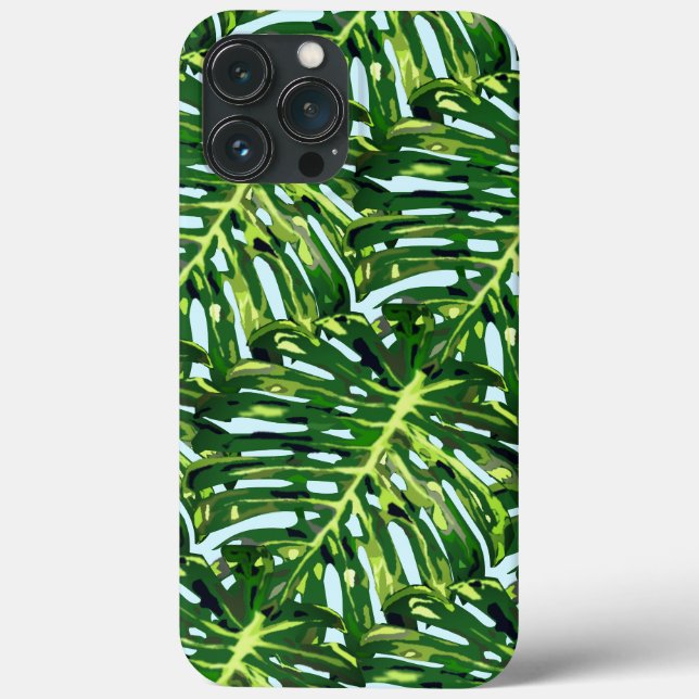 Funda De Case-Mate Para iPhone Monstera deja la vegetación (Reverso )