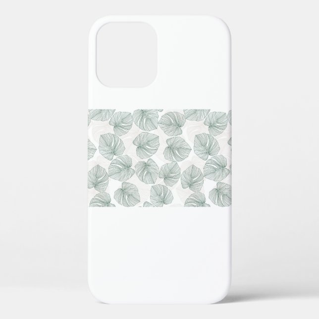 Funda De Case-Mate Para iPhone Monstera deja un patrón impecable. Patrón tropical (Reverso )