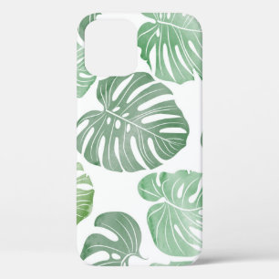 Funda Para iPhone 12 Monstruo acuarela, fondo de pantalla tropical sin