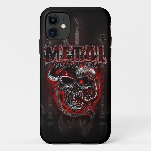 Funda De Case-Mate Para iPhone Monstruo de metales pesados (Reverso)