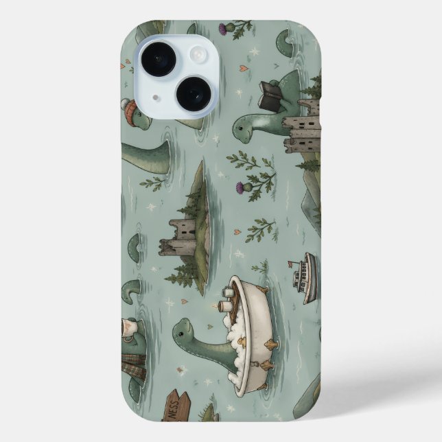 Funda De Case-Mate Para iPhone Monstruo del lago Ness  (Reverso )