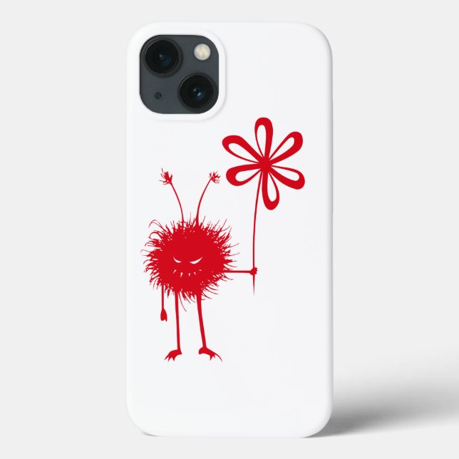 Funda De Case-Mate Para iPhone Monstruo malvado en rojo - Bug de flor malvado (Reverso)