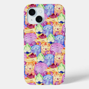 Funda Para iPhone 15 Monstruos de cuatricromía