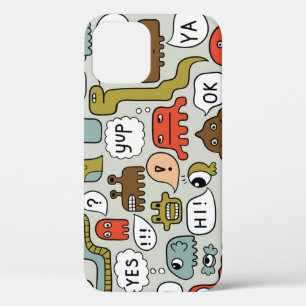 Funda Para iPhone 12 Monstruos de Personalizados amables: fondo sin inc