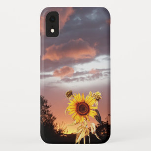 FUNDA PARA iPhone XR MONTAJE DE SOL DE FLORES Y VERANO