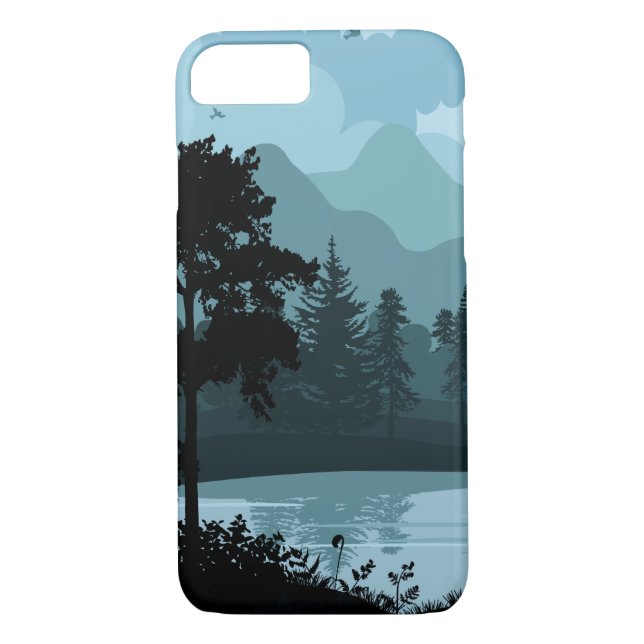 Funda De Case-Mate Para iPhone Montaña azul (Reverso)