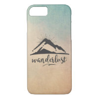 Montaña con Sunrays - Tipografía de Wanderlust