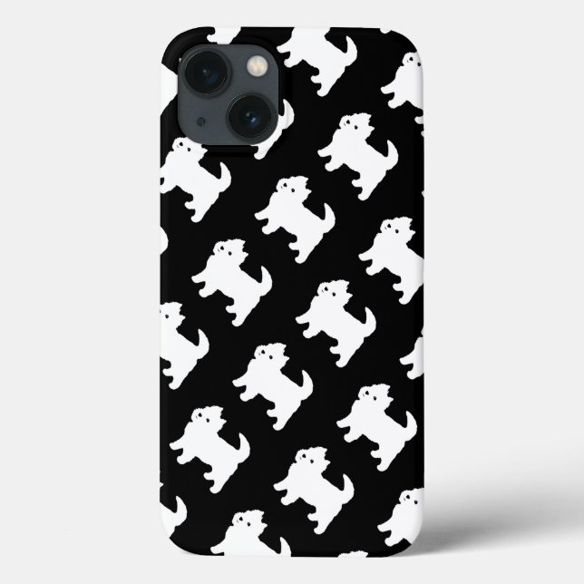 Funda De Case-Mate Para iPhone Montaña del oeste linda Terrier - modelo de Westie (Reverso)