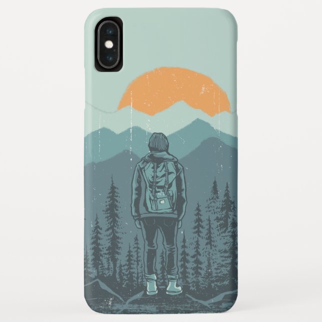 Funda De Case-Mate Para iPhone Montaña Forest Sunset Mochila Mujer Senadora (Reverso)
