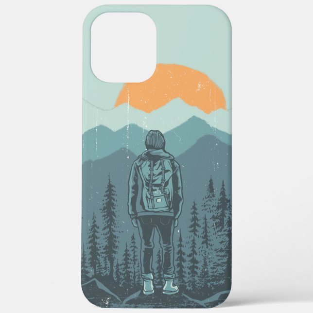 Funda De Case-Mate Para iPhone Montaña Forest Sunset Mochila Mujer Senadora (Reverso )