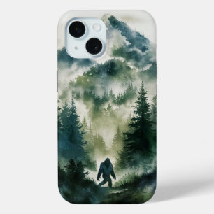 Funda Para iPhone 15 Montaña y Sasquatch
