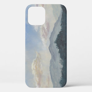 Funda Para iPhone 12 Montañas Azules Gouache: Vibrante escena natural