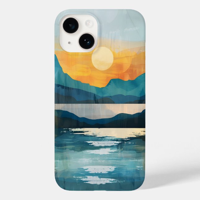 Funda De Case-Mate Para iPhone Montañas Boho Sunset (Reverso )