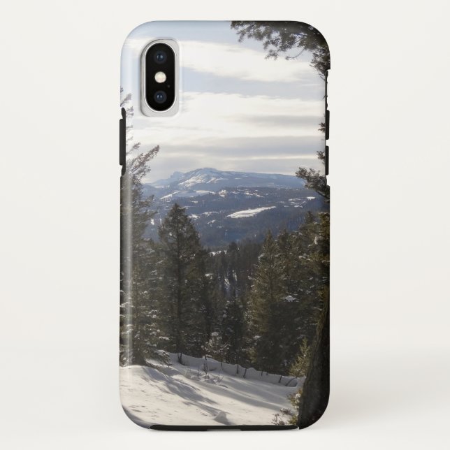 Funda De Case-Mate Para iPhone Montañas Madison en invierno en Montana (Reverso)