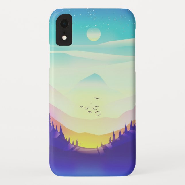 Funda De Case-Mate Para iPhone Montañas Misty Magical Mountain Range. (Reverso)