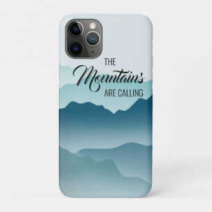 Funda Para iPhone 11 Pro Montañas onduladas llaman degradado azul