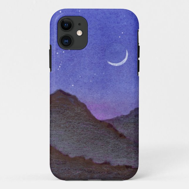 Funda De Case-Mate Para iPhone Montañas Orion & Crescent Moon (Reverso)