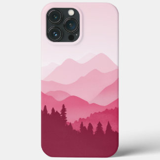 Funda Para iPhone 13 Pro Max Montañas rosadas calientes