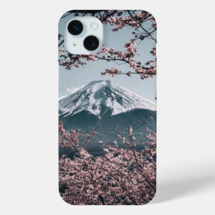 Funda Para iPhone 15 Mini Monte Fuji Flor de cerezo Sakura