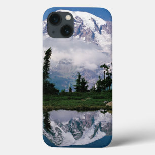 Funda Para iPhone 13 Monte Rainier reflejado en un lago de montaña